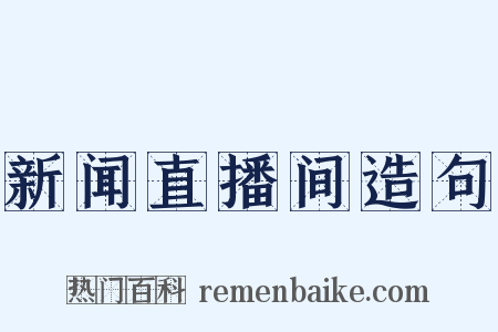 新闻直播间造句是什么意思的图片